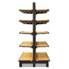 Supermarket Shelf Display Rack Shelves Wood Style Cold rolled Steel