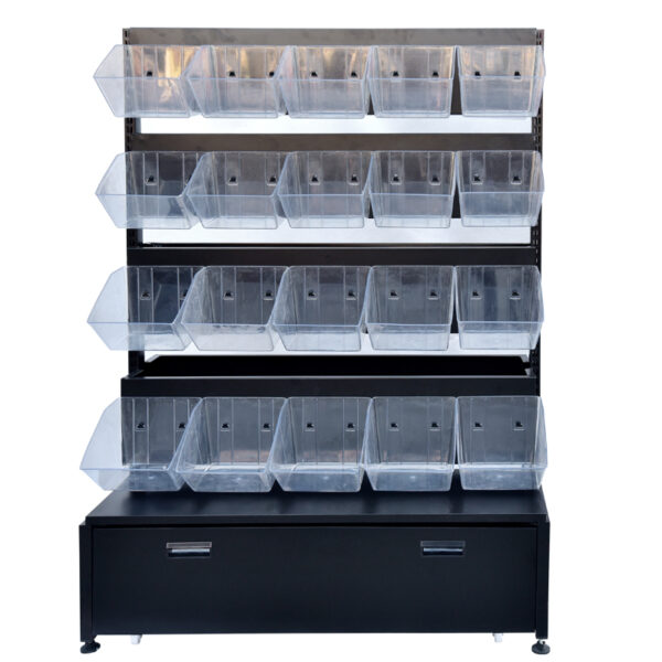 Étagère de dépanneur Étagère de magasin de bonbons Étagère en métal Displ (2) Retail Display Racks Snack Food Counter Case Cabinet Mall kiosk Single Double Side Shelf Easily Install