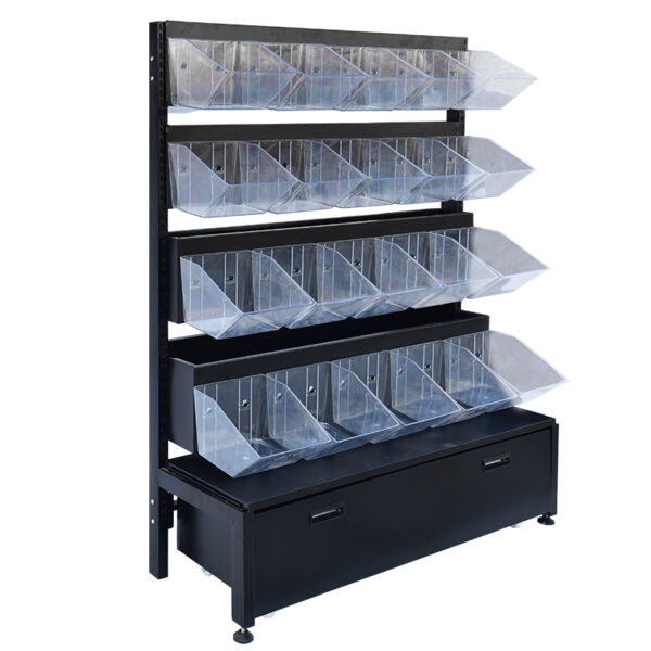 Étagère de dépanneur Étagère de magasin de bonbons Étagère en métal Displ (4) Retail Display Racks Snack Food Counter Case Cabinet Mall kiosk Single Double Side Shelf Easily Install