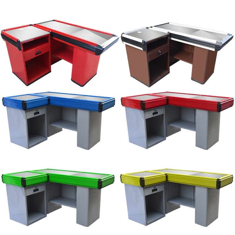 Checkout Counters Supermarket Retail Store Display Cabinet 