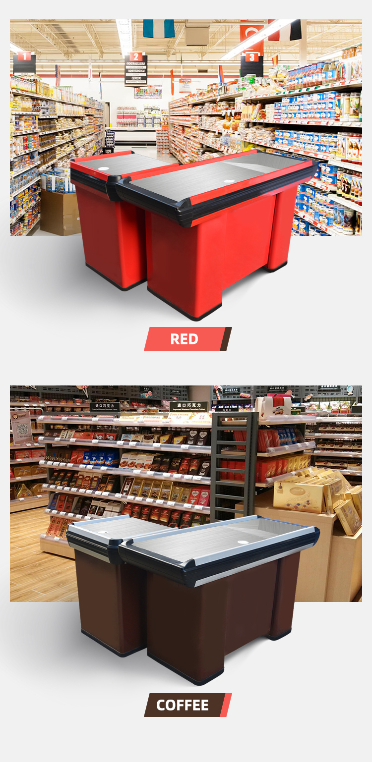 Checkout Counters Supermarket Retail Store Display Cabinet 