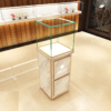 Mall Display Kiosk Cabinet Standing Showcase Luxury Jewelry Shop Exhibition Titanium Aluminum Alloy Colorful