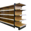 Supermarket Shelf Display Rack Shelves Wood Style Cold rolled Steel