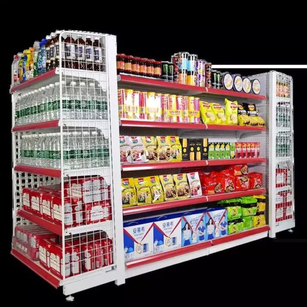Rayonnage multicouche personnalisable pour supermarchés et magasins de détail Rayonnage multicouche personnalisable pour supermarchés et magasins de détail