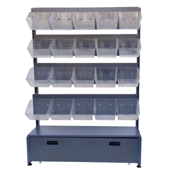 Principale -04 Retail Display Racks Snack Food Counter Case Cabinet Mall kiosk Single Double Side Shelf Easily Install
