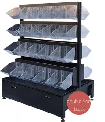 Retail Display Racks Snack Food Counter Case Cabinet Mall kiosk Single Double Side Shelf Easily Install