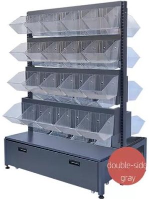 Retail Display Racks Snack Food Counter Case Cabinet Mall kiosk Single Double Side Shelf Easily Install