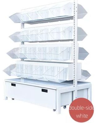 Retail Display Racks Snack Food Counter Case Cabinet Mall kiosk Single Double Side Shelf Easily Install