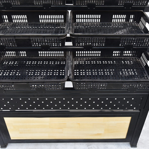 Supermarket Fruit Vegetable Display Showcase Stand shelf (5) Fruit Vegetable Racks for Supermarket Display Showcase Cabinet Counter Racks Shelves shelf Easily Install