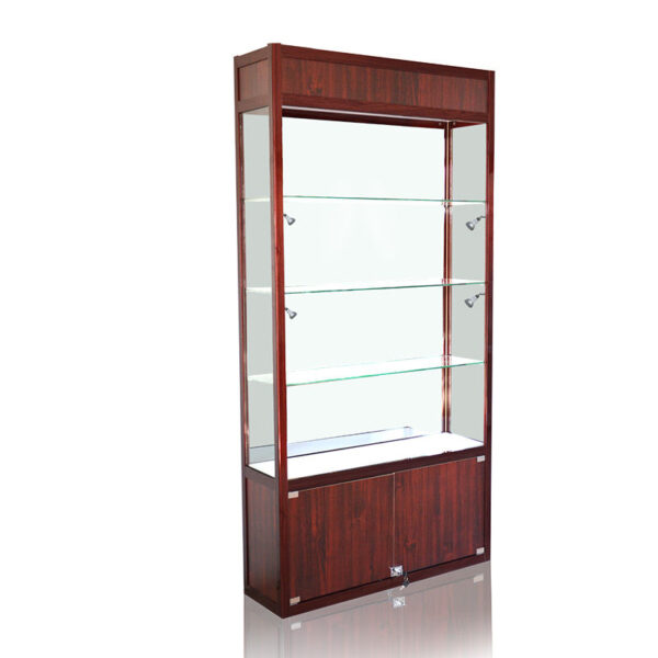 Vitrines d'exposition en aluminium et verre avec éclairage LED Vitrines d'exposition en aluminium et verre avec éclairage LED