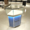 Jewelry Mall Kiosk Curio Corner Showcase Standing LED Exhibition Aluminum Alloy Display Cabinet