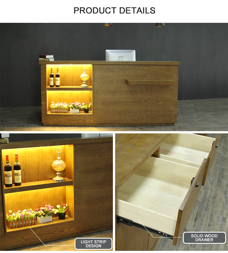 Reception Front Desk Checkout Cashier Counter Table lockable