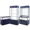 L Shape Aluminum Alloy Glass Display Cabinets