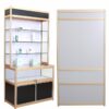 L Shape Aluminum Alloy Glass Display Cabinets