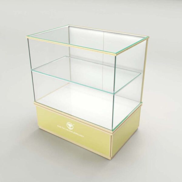 Modern Glass Display Cabinet with Glass Doors Showcase (1) Modern Glass Display Cabinet with Glass Doors Showcase