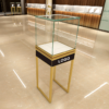 jewelry kiosk (4) jewelry kiosk Mall Corner Showcase Counter LED Aluminum Alloy Lockable Glass Display Cabinet