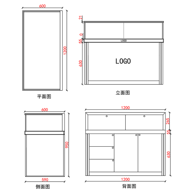 Mall Kiosk Customized design Glass Display Table Cabinet Showcase Counter LED Aluminum Alloy Lockable mall kiosk design