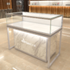 Shopping Centre kiosk for candy perfume sale Glass Display Cabinet Showcase Counter LED Aluminum Alloy Lockable