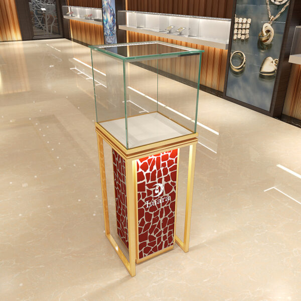 petit kiosque à vendre (1) Petit kiosque pour vente Centre commercial Vitrine Comptoir d'exposition LED Alliage d'aluminium Verrouillable