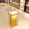 Shopping small kiosk for Sale Mall Glass Display Cabinet Showcase Counter LED Aluminum Alloy Lockable