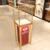 Shopping small kiosk for Sale Mall Glass Display Cabinet Showcase Counter LED Aluminum Alloy Lockable
