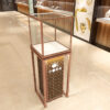 Shopping small kiosk for Sale Mall Glass Display Cabinet Showcase Counter LED Aluminum Alloy Lockable