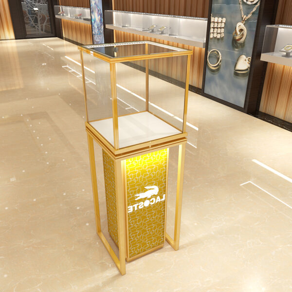 petit kiosque à vendre (6) Petit kiosque pour vente Centre commercial Vitrine Comptoir d'exposition LED Alliage d'aluminium Verrouillable