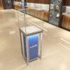 Shopping small kiosk for Sale Mall Glass Display Cabinet Showcase Counter LED Aluminum Alloy Lockable