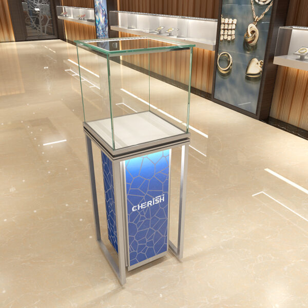 petit kiosque à vendre (9) Petit kiosque pour vente Centre commercial Vitrine Comptoir d'exposition LED Alliage d'aluminium Verrouillable