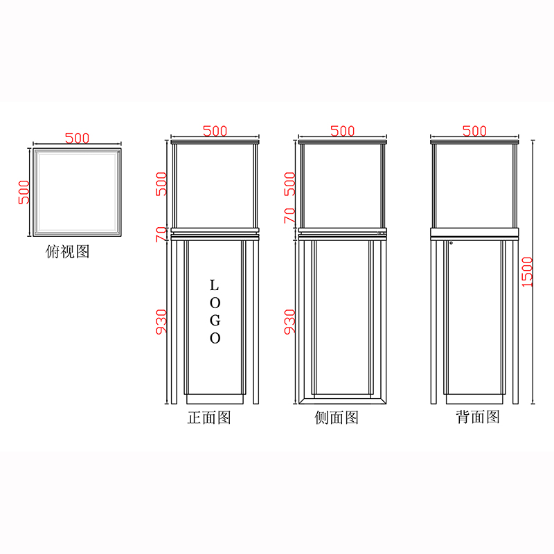 Shopping small kiosk for Sale Mall Glass Display Cabinet Showcase Counter LED Aluminum Alloy Lockable