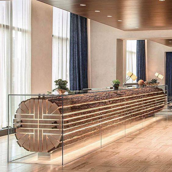 Share those amazing Reception Front desk designs in exhibition hall pavilion design Reception Front desk
