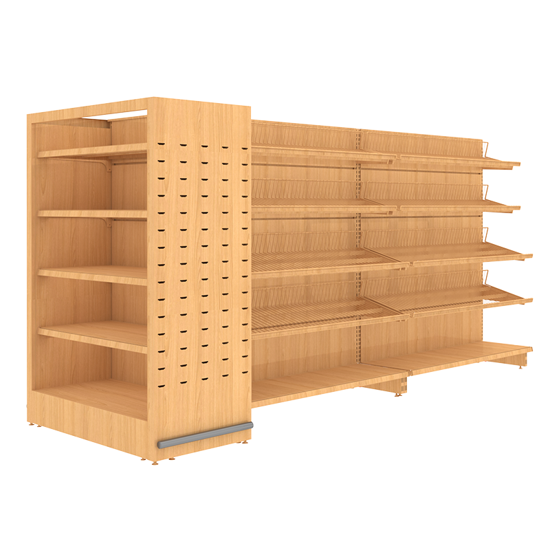 Présentoir à étagères sur mesure pour magasin Supermarché