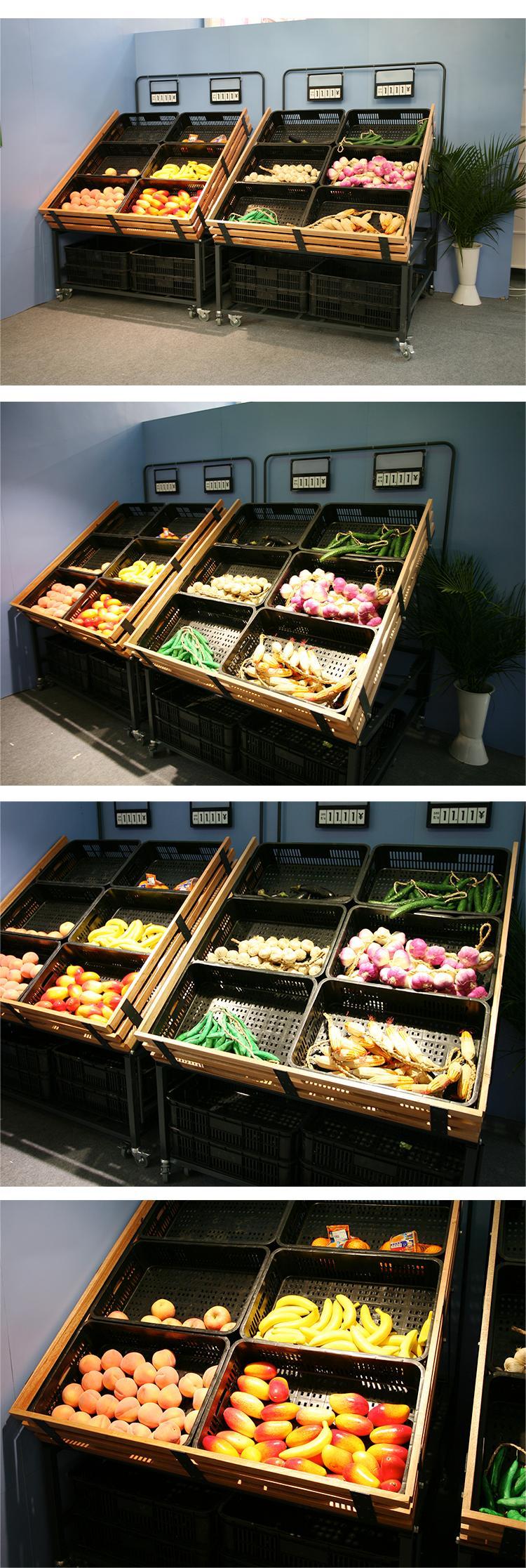 Fruit Vegetable Shelf Racks for Supermarket Store display stand