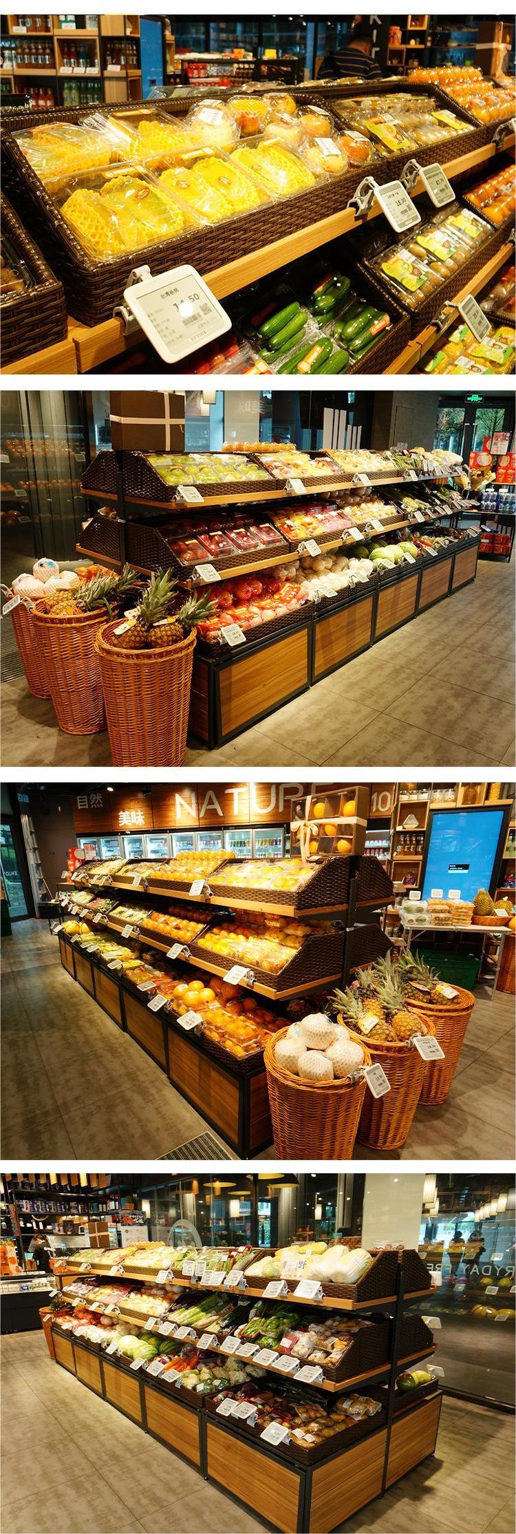 Multi-layer Fruit Vegetable Display Rack Shelf Store Supermarket