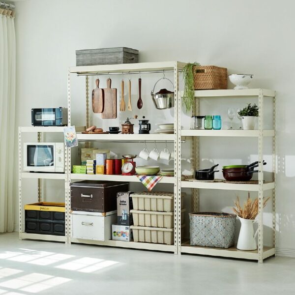 5 tier layers Boltless Rack shelf storage metal steel adjustable (8) 5 tier layers Boltless Rack shelf store storage metal steel adjustable