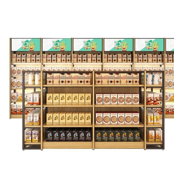 Etagère de magasin Présentoir Acier Réglable Commercial Bois Métallique Etagère Long Stand (2) Etagère de magasin Présentoir Acier Réglable Commercial Bois Métallique Etagère Long Stand Rack