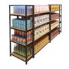 Shop Shelf Display Rack Steel Adjustable Commercial Wooden Metal Shelving Long Stand Rack