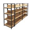 Shop Shelf Display Rack Steel Adjustable Commercial Wooden Metal Shelving Long Stand Rack (4)