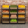 Wooden Metal Shelf Rack Fruits Vegetable Display Steel For Supermarket Retail Store Shop