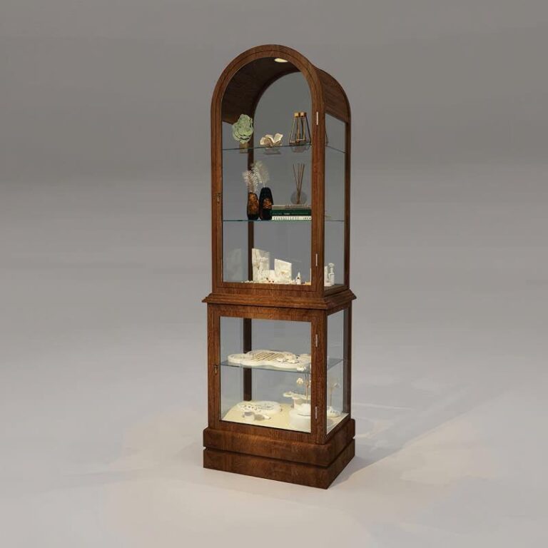 Fabricante de Vitrinas Estrechas con Puertas de Vidrio | Diseño Personalizado y Precio de Fábrica