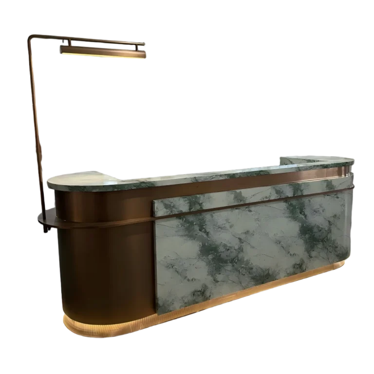 Fabricante de Escritorios de Pedestal de Mármol Verde | Diseño Personalizado y Precio de Fábrica