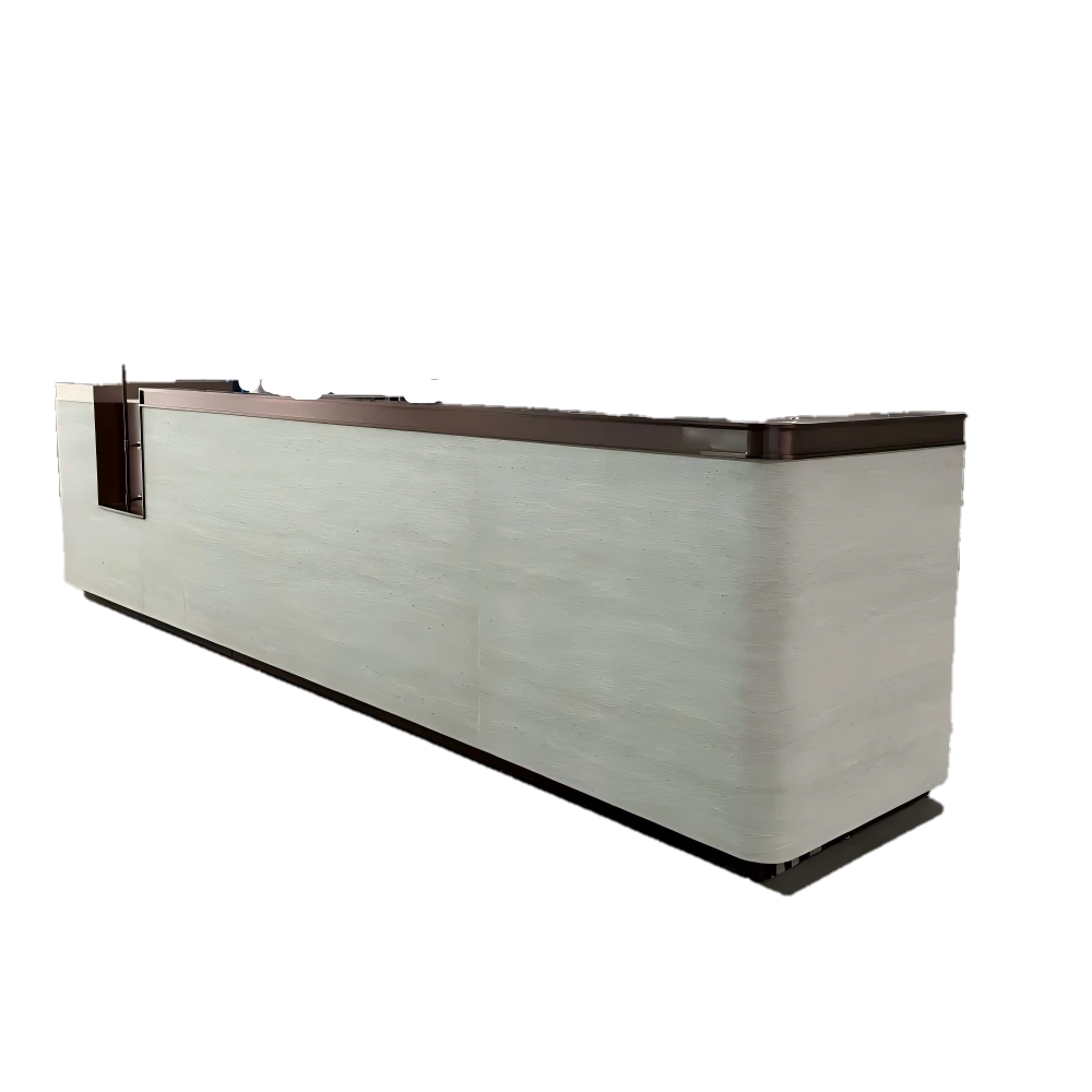 Modern Travertine Reception Desk Manufacturer | Custom Design & Factory Price