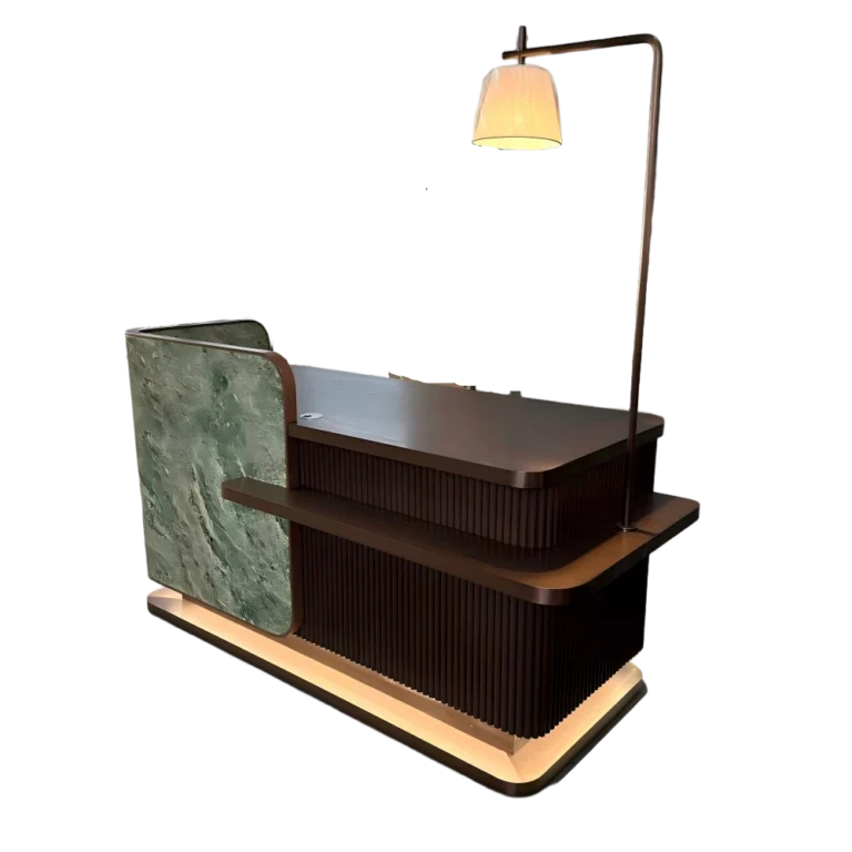 Fabricante de Mostradores de Recepción de Mármol Verde | Diseño Personalizado y Precio de Fábrica