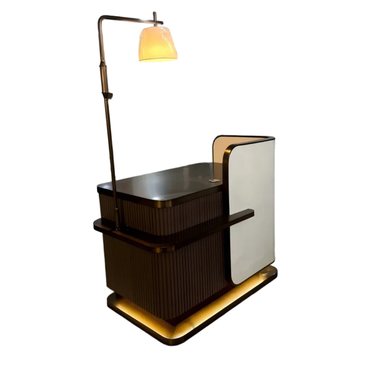 Fabricante de Mostradores de Recepción Acanalados de Lujo | Diseño Personalizado y Precio de Fábrica