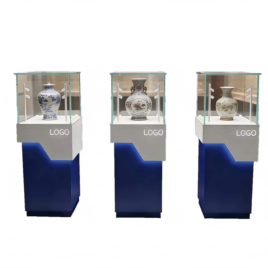 Pedestal Display Case Glass Showcase Manufacturer | Custom Design & Factory Price
