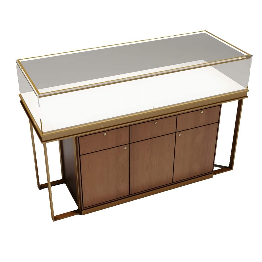 Schmuckvitrinen-Tisch, Holz-Displaytheke, Hersteller | Kundendesign & Fabrikpreis