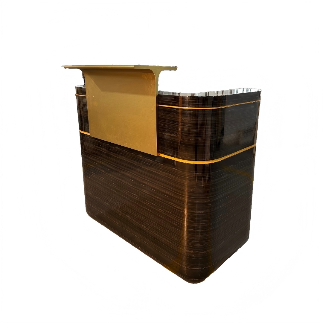 Brown Wood Reception Desk Manufacturer | Custom Design & Factory Price