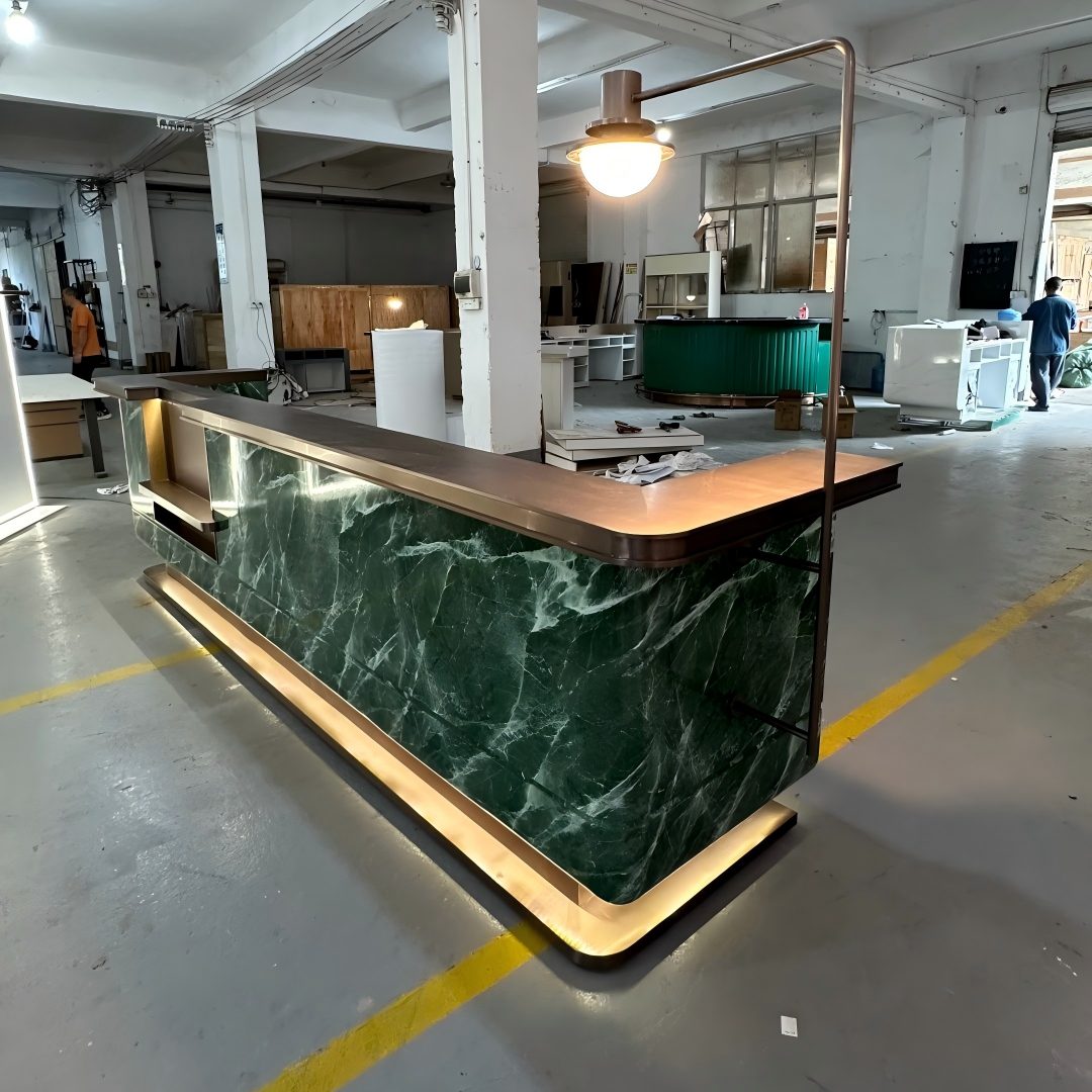 Green Marble Bar Counter Manufacturer | Custom Design & Factory Price