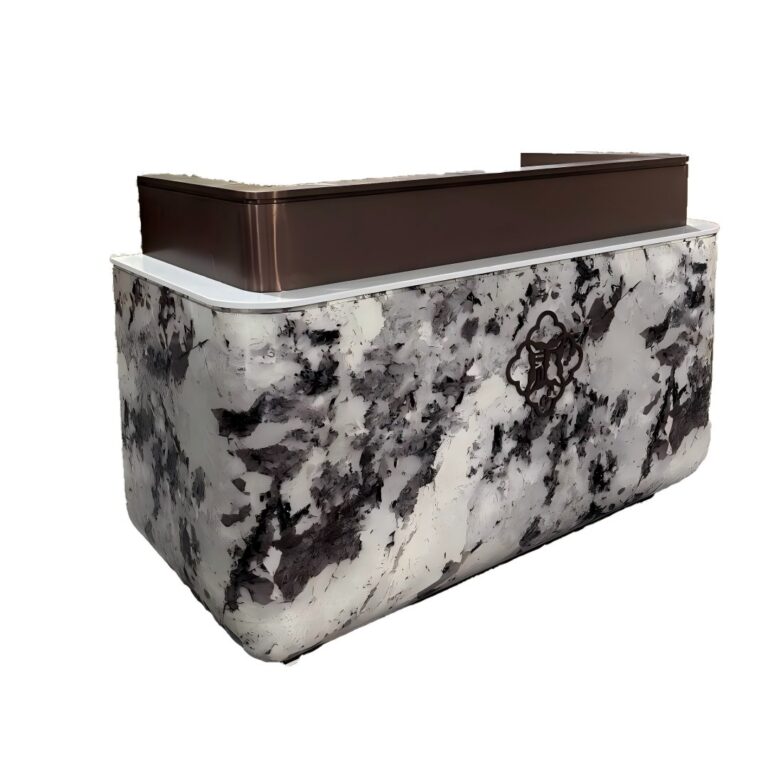 Fabricante de mostrador de recepción de mármol y mostrador de vestíbulo de hotel | Diseño personalizado y precio de fábrica