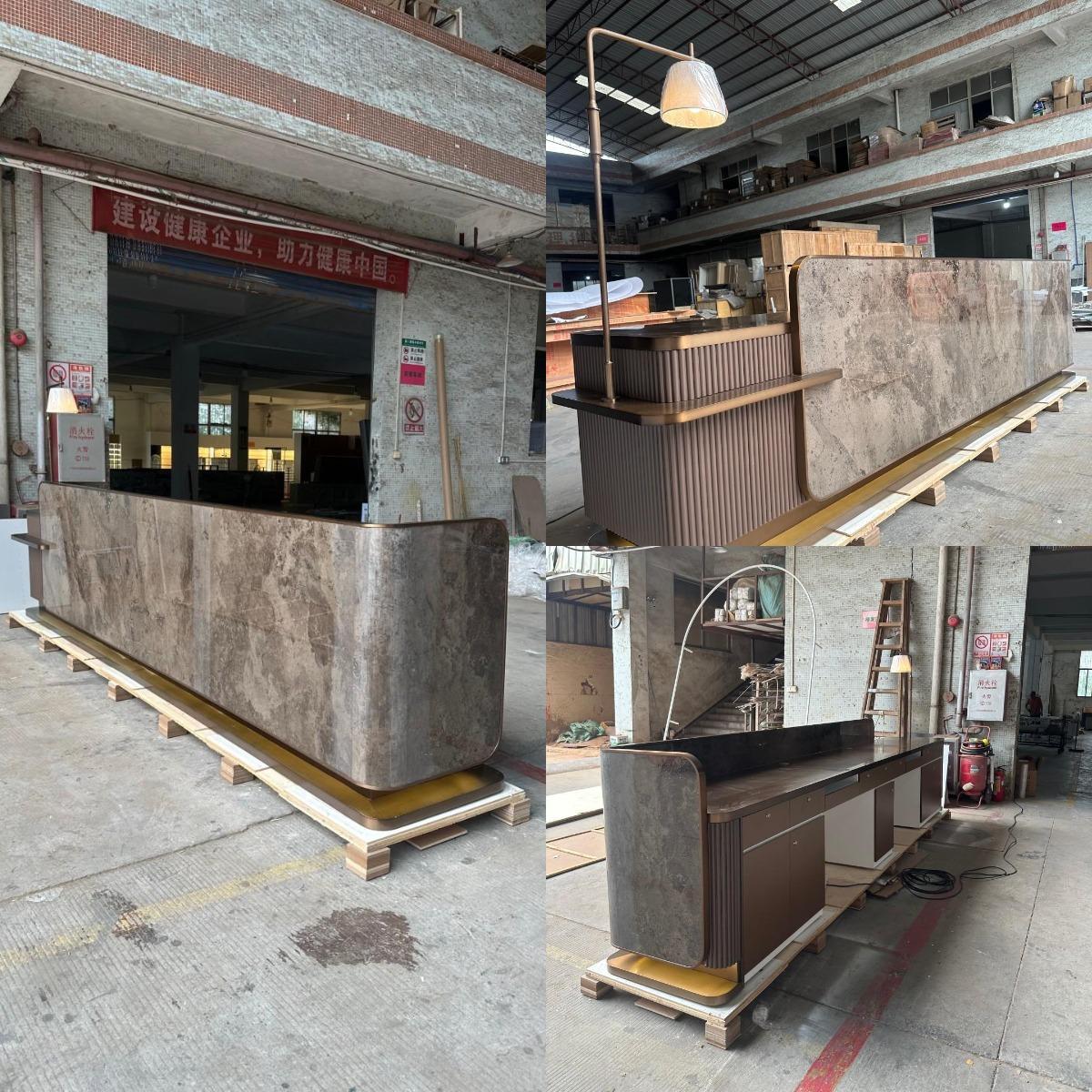飯店接待櫃台大理石前台製造商｜客製化設計與工廠直銷價格